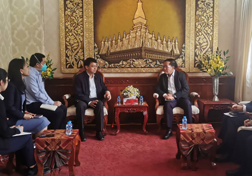 与老挝能矿部、老挝国家电力公司开展对话交流
